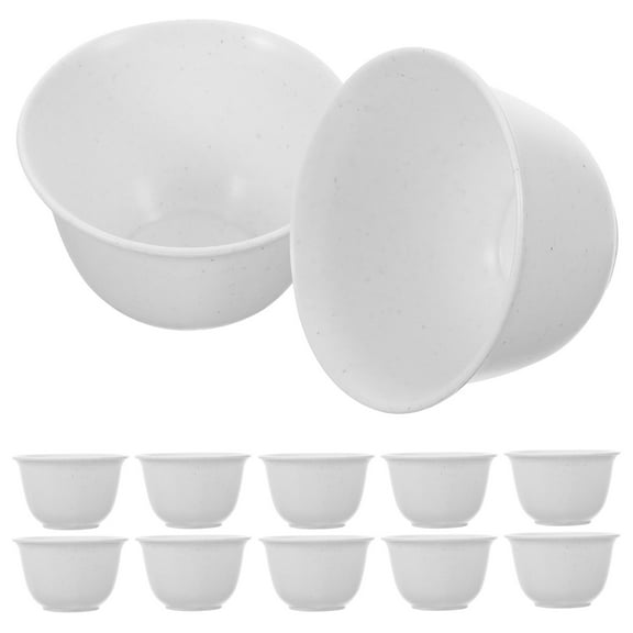 PAMINGONO 48pcs White Chinese Style Tea Cups Made of Husk for Storage and Tea Tasting