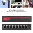thumbnail image 3 of 8 Gigabit Ports Metal Case Compact Fanless PoE Switch, Stable Data Transmission With Great Capacity for Home Office Use, 3 of 7