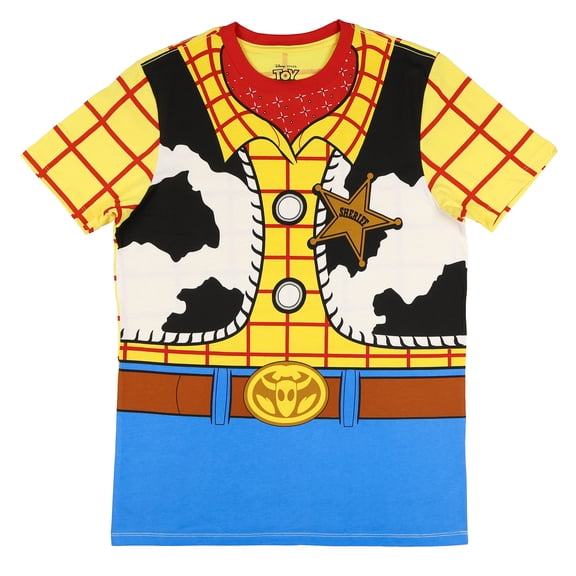 Disney Pixar Toy Story Shirt Men's I Am Woody Sheriff Cowboy Costume Adult T-Shirt