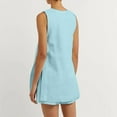 thumbnail image 3 of RMGVDSD Womens 2 Piece Linen Sets Summer Outfits Sleeveless V Neck Botton Down Tank Tops And Shorts Matching Set Women Fashion Travel Outfits, 3 of 8