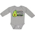 thumbnail image 3 of Inktastic Auntie's Little Avocado with Cute Baby Avocado Boys or Girls Long Sleeve Baby Bodysuit, 3 of 5