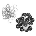 thumbnail image 1 of unbranded 50Ud Etiquetas Redondas Numeradas Negras Para Identificación De Equipaje Y Llaveros Con Materiales Duraderos, 1 of 8