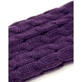 thumbnail image 3 of Wrapables Women's Cable Knit Leg Warmers, Purple, 3 of 4