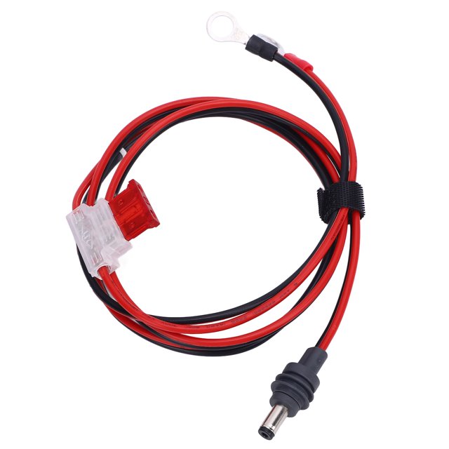 for Mini O Ring DC Charging Cable with Fuse, Rubber Copper O Ring Terminal to Replacement DC Plug Power Cord for Dish Antennas