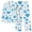 Blue, variant on Tnhcen Women's Heart Print Nightgown Set Long Sleeve Button-Down Lapel Shirt Straight-Leg Pants Home Clothes Set S-3XL