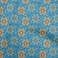 thumbnail image 1 of oneOone Georgette Viscose Medium Blue Fabric Asian Kilim Quilting Supplies Print Sewing Fabric By The Yard 42 Inch Wide, 1 of 5