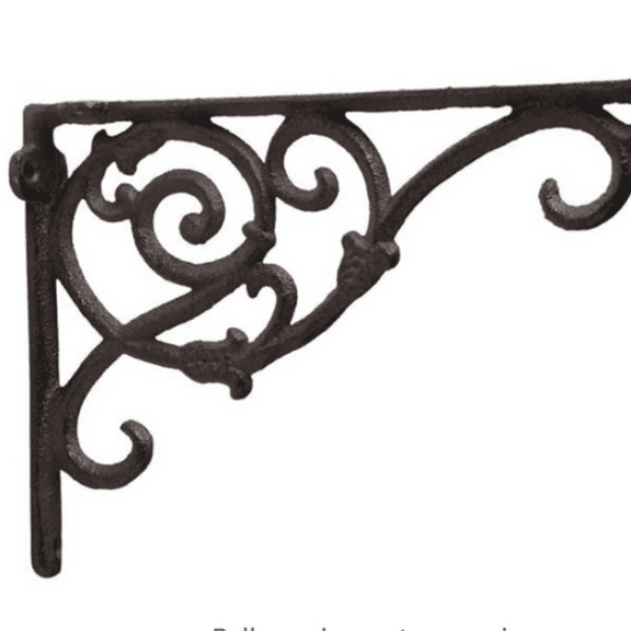 Decorative Cast Iron Wall Shelf Bracket Ornate Vine Rust Rustic Cast Iron Wall Hanger Antique Replica Rust Color Wall Decorations