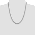 thumbnail image 2 of Auriga 925 Sterling Silver Rhodium-plated 6 mm Domed w/ Side Diamond-cut Curb Chain Necklace for Mens 22", 2 of 6