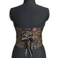 thumbnail image 3 of Lilgiuy Women Casual Eyelet Lace-up Floral Print Fishbone Court Vintage Corset Straps Tank Top Brown,4 Winter Fashion 2022, 3 of 4