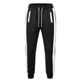 thumbnail image 5 of LEKWK Tracksuit Men Color Block Athletic 2 Piece Sweatsuit Sport Activewear Zip Up Hooded Jacket and Joggers Matching Outfits for Running Workout, 5 of 5