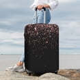 thumbnail image 3 of Lsque Rose Gold Glitter1 Printed Luggage Cover, Travel Luggage Protector,Scratch and Dirt Resistant, Fits 18-32 Inch Luggage - Small, 3 of 9