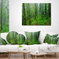 thumbnail image 3 of Designart Green Wild Forest with Dense Trees - Forest Throw Pillow - 18x18, 3 of 4