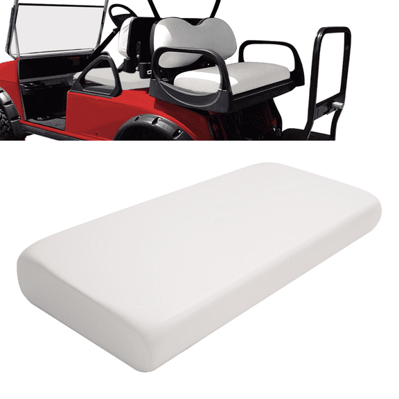 KOJEM Replacement Seat for 1979-2000.5 Club Car DS Golf Cart White Plastic Foam & Wood Bench Seat Durable Golf Cart Seat