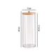 thumbnail image 1 of Caja de almacenamiento de acrílico transparente con tapa de bambú y palillos de algodón, redonda, apilable, para tazas, caja de almacenamiento de acrílico transparente con tapa de madera, redonda,, 1 of 6