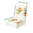 thumbnail image 3 of Fall Pumpkin Chair Covers, Thanksgiving Chair Slipcovers, Kitchen Dining Room Decor Chair Seat Cover Protectors, 3 of 6