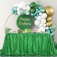 thumbnail image 3 of Mantel B-COOL verde con lentejuelas navideñas, 228 x 335 cm, rectangular, 3 of 7