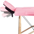 thumbnail image 3 of Yaheetech Portable Folding Massage Table with Face Cradle Armrests Hand Pallet Carry Case Bag, Pink, 3 of 11