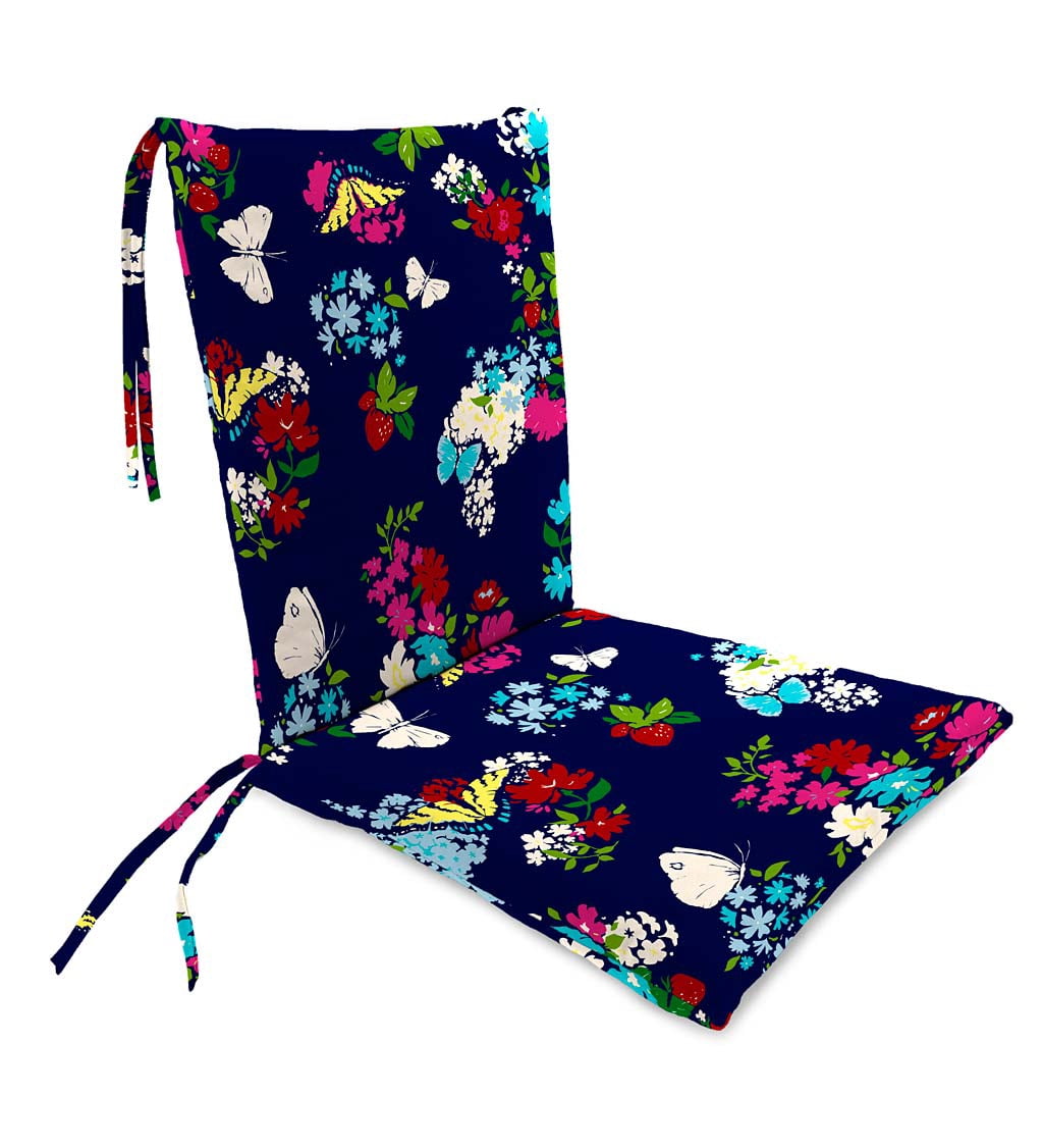 WeatherResistant Outdoor Rocker Chair Cushion with Ties