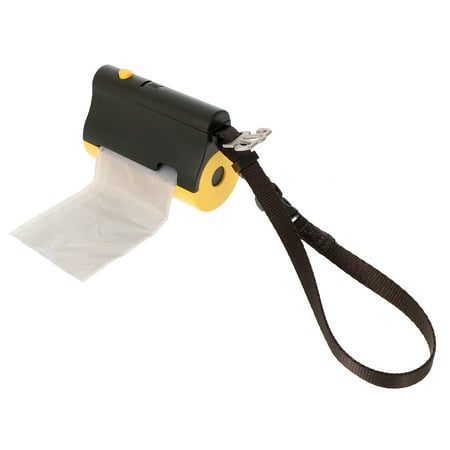 Dog Poop Bag Dispenser Poop Bag Holder with LED Flashlight Pet Waste Box Outdoor Poop Bag Holder