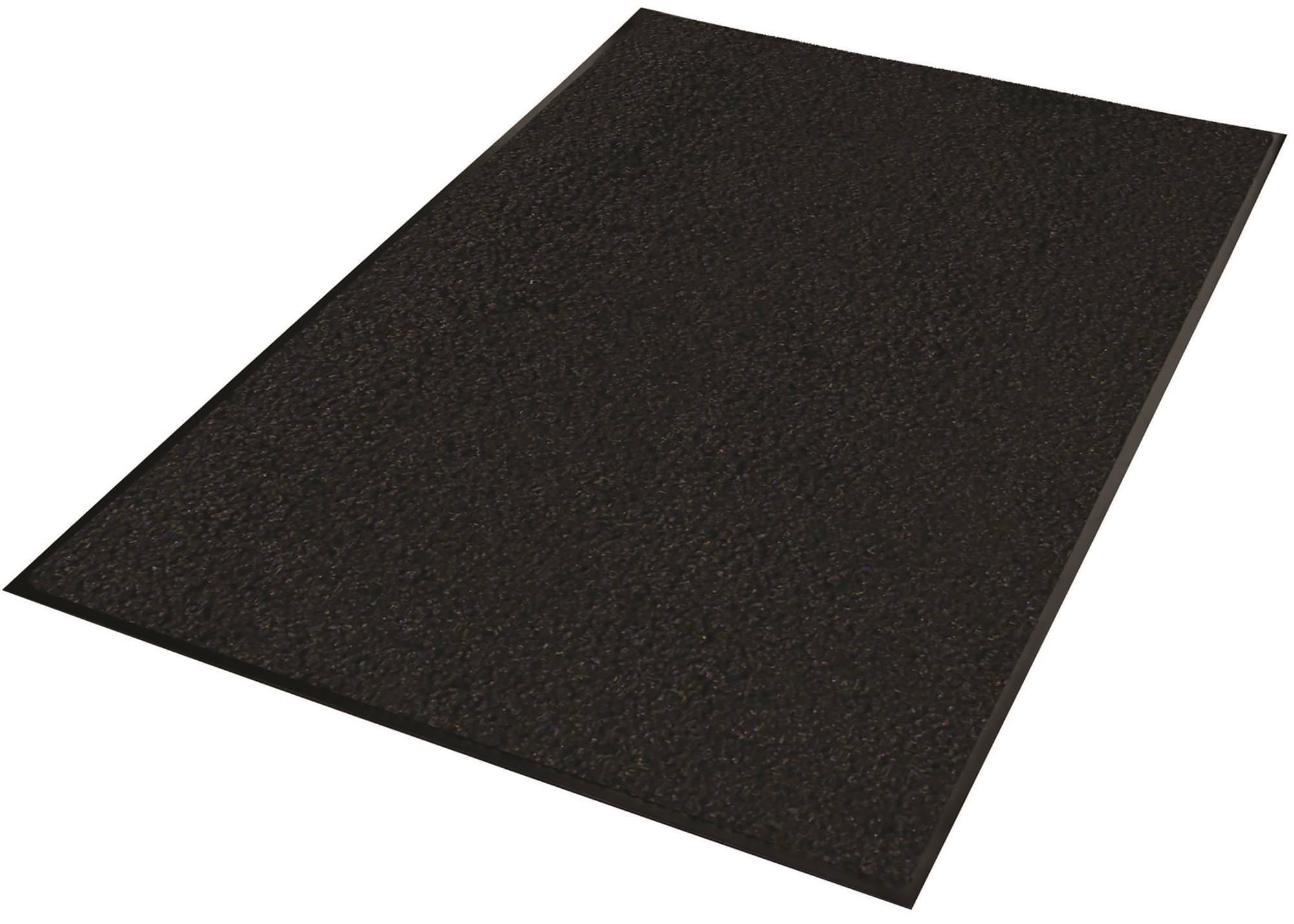 Black Guardian Platinum Series Indoor Wiper Floor Mat 5x10 Rubber with Nylon Carpet 