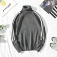thumbnail image 2 of Ropa de hombre Suéteres de punto de cuello alto de cuello alto para hombres Suéteres de rayas blancas Cuello clásico Manga larga 100% Invierno 2024 X, 2 of 5