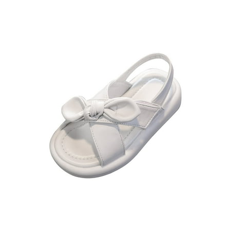 

Binmer Toddler Shoes Baby Girls Cute Fashion Solid Color Bow Non-Slip Soft Sole Beach Sandals