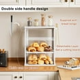 thumbnail image 5 of Bread Box for Kitchen Countertop, Large 3 Layers Bread Storage Container for Homemade Bread with Window, Farmhouse Breadbox Organizer for Kitchen, Cabinet, Pantry (White, Meduim), 5 of 16