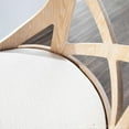 thumbnail image 6 of Charlotte 26" Farmhouse Fixed Height Counter Stool With Swivel In White Washed Wood And Cream Fabric - Set Of 2, 6 of 13