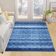 thumbnail image 2 of Haperlare Washable Area Rug 5'x7' Abstract Geometric Carpet Rug Modern Foldable Accent Rug Coffee Table Rug Farmhouse Dining Table Rug, Navy Blue, 2 of 8