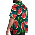 thumbnail image 3 of Watermelon Men's Printed Casual Button Down Short Sleeve Beach Shirts, 3 of 6