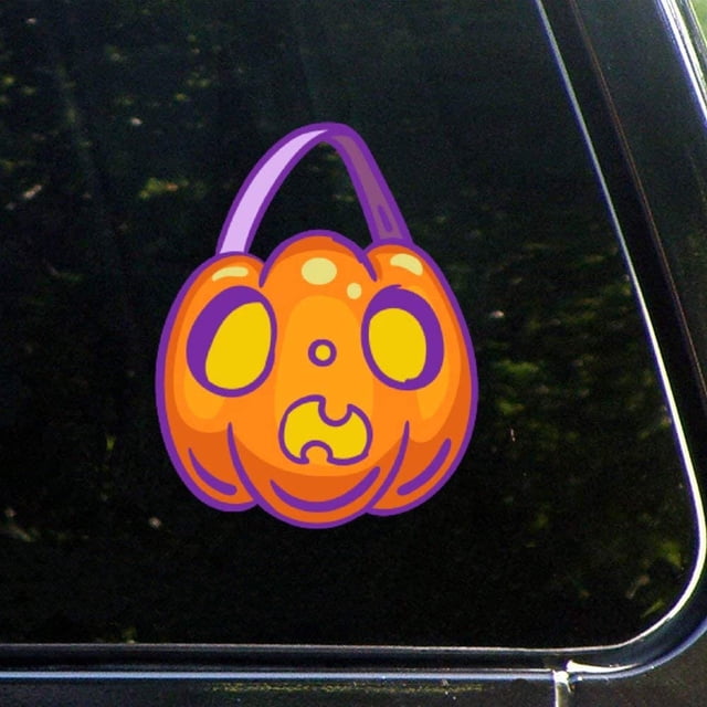 Decal Stickers for Cars Funny Window Jackolantern Car Decal Car Decoration Self Adhesive Window Sticker for Van Truck Vehicle 7 Inch