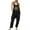 Black, variant on Wyzesi Orange Jumpsuit Women Casual Sleeveless Floral Print Strap Loose Jumpsuits Overalls Long Romper with Pockets Zipper Pocket Pant Jumpsuit Suspenders Maternity Jumpsuits for Women Formal
