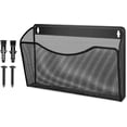 thumbnail image 4 of Artrylin Mesh File Holder Wall Organizer 1 Pockets Hanging File Organizers Wall Mounted Paper Organizer Holders Wall Bins for Office and Home, Black, 4 of 7