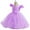 Light Purple, variant on Toddler Girls Flower Embroidered Tulle Dress Short Sleeve Formal Party Gown for Birthday Wedding