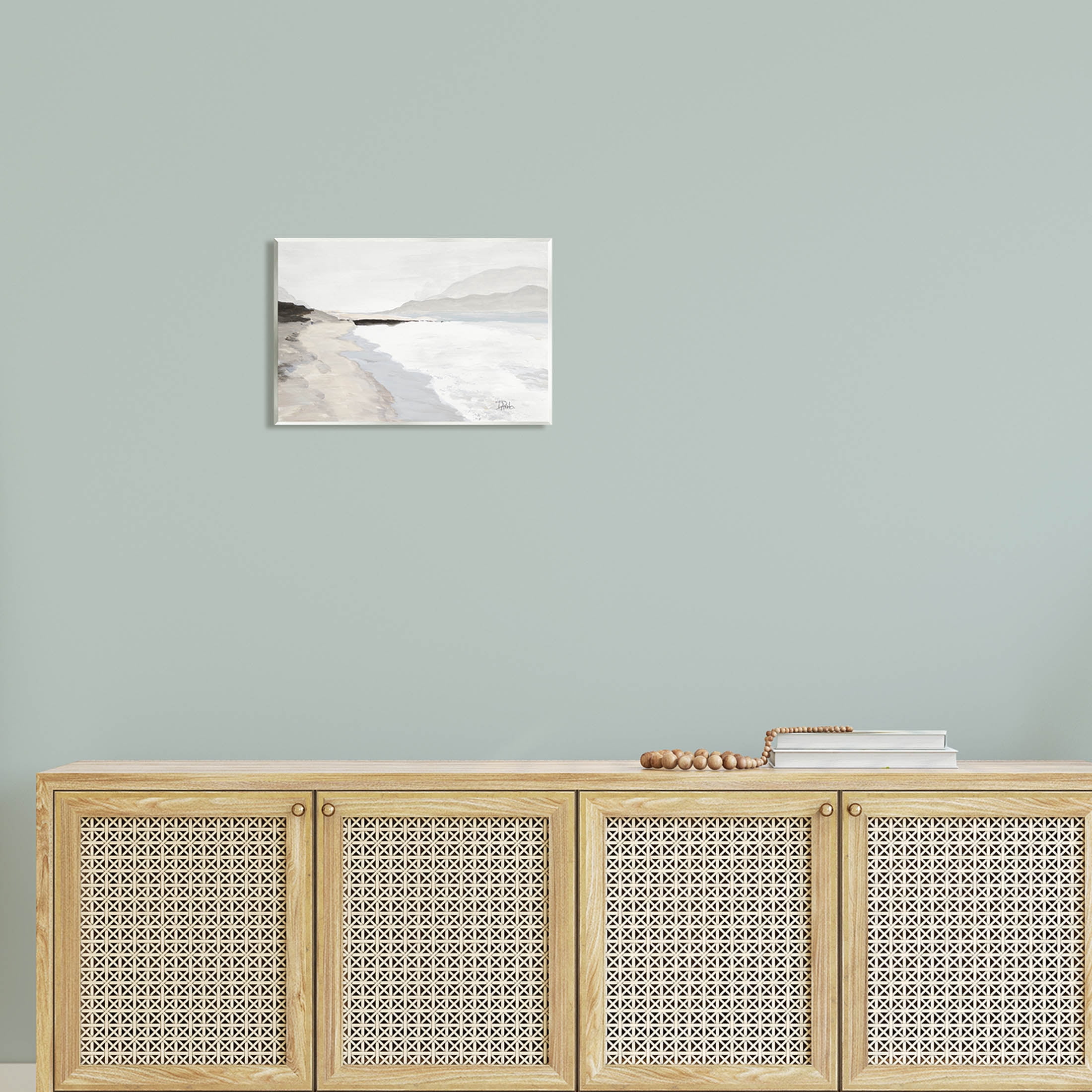 Beach Foam Coastal Shore Coastal Painting Unframed Art Print Wall Art