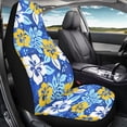 thumbnail image 4 of Jeiento Hibiscus Flowers Car Seat Covers Front Seats Only Blue High Back Driver Seat Cover Car Interior Protector Auto Bucket Seat Cover Breathable Car Mat Cover Car Accessory for SUV Truck, 1 Pack, 4 of 6