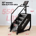 thumbnail image 4 of Stair Master with LED Screen, Commercial Grade Stair Stepper Machine with 15 Resistance Levels,550LBS Capacity Stair Climber with 24-164 Steps/Minute for Cardio and Lower Body Workouts,Black, 4 of 9