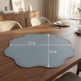 thumbnail image 7 of Unique Bargains Set of 6 Faux Leather Placemats for Kitchen Table Decor Blue 15"x15", 7 of 7