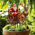thumbnail image 3 of Papá Montado en un Trineo de Renos para Entregar Regalos Tapón de Acrílico Impermeable para Patio y Jardín Al Aire Libre, 3 of 5