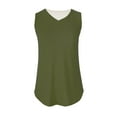thumbnail image 5 of WREESH Womens Tank Tops Tank Tops V-Neck Basic Casual Flowy Summer Sleeveless T-Shirt Army Green, 5 of 8