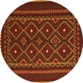 thumbnail image 1 of Ahgly Company Indoor Round Southwestern Orange Country Area Rugs, 7' Round, 1 of 1