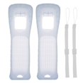 thumbnail image 1 of Funda de silicona para Wii LACTIVX Pack de 2 unidades blanco + correa de muñeca, 1 of 7