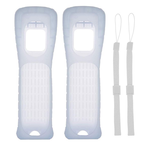 Funda de silicona para Wii LACTIVX Pack de 2 unidades blanco + correa de muñeca
