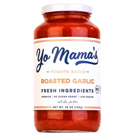 Yo Mama's Foods Keto Roasted Garlic Pasta Sauce, 25 oz