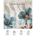 thumbnail image 5 of Spring Floral Bed Skirt King Size, Teal Tulip Vintage Botanical Summer Wrap Around Bed Skirting with Adjustable Elastic Strap, Dust Ruffled Pleated Bedskirts 18 Inch Drop for Bedroom King Beds, 5 of 9