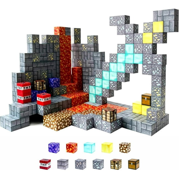 MANGOBOB Magnetic Building Blocks for Kids, 70-Piece Big Construction Toys