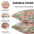 thumbnail image 4 of Waterproof Throw Pillow Covers Set of 2, 20x12 Inch Pink White Flowers Decorative Pillowcases Outdoor Pillow Slip Cushion Covers Set for Couch Tent Watercolor Rustic Botanical Floral, 4 of 7