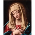 thumbnail image 2 of Workshop of Giovanni Battista Salvi 20x24 Black Ornate Framed Double Matted Museum Art Print Titled: Madonna in Prayer, 2 of 5