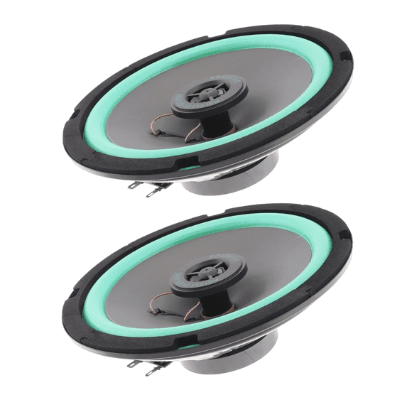 Bocinas Para Carros 6.5 Car Audio Coaxial Negro Circulo Verde