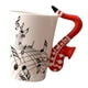 thumbnail image 1 of Taza, Instrumento de Música de Arte Clásico con Estampado de Orquesta de , Taza de Café de Cerámica para Agua, Té, Café Saxofón rojo Soledad Taza de cerámica, 1 of 8